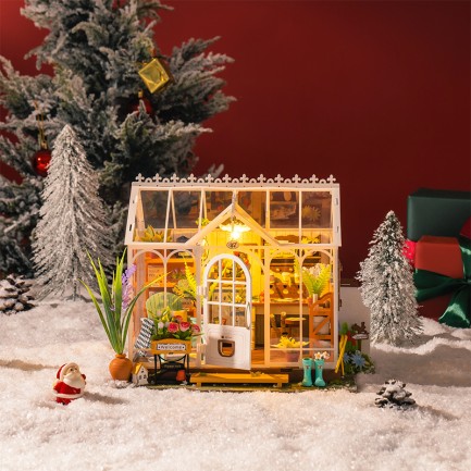 Rolife DG163 Rüya Gibi Bahçe Evi (Dreamy Garden House) DIY Minyatür Maket Model Seti Mini Dollhouse 3D Model Kit Detaylı Dekoratif Hobi Seti 3D Puzzle Tiny House - Thumbnail