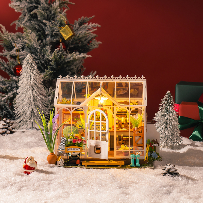 Rolife DG163 Rüya Gibi Bahçe Evi (Dreamy Garden House) DIY Minyatür Maket Model Seti Mini Dollhouse 3D Model Kit Detaylı Dekoratif Hobi Seti 3D Puzzle Tiny House
