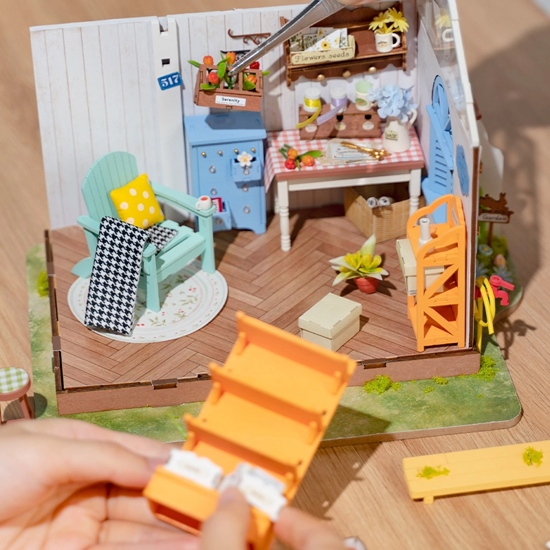 Rolife DG163 Rüya Gibi Bahçe Evi (Dreamy Garden House) DIY Minyatür Maket Model Seti Mini Dollhouse 3D Model Kit Detaylı Dekoratif Hobi Seti 3D Puzzle Tiny House