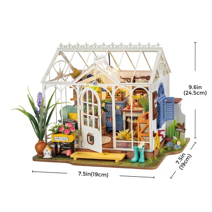 Rolife DG163 Rüya Gibi Bahçe Evi (Dreamy Garden House) DIY Minyatür Maket Model Seti Mini Dollhouse 3D Model Kit Detaylı Dekoratif Hobi Seti 3D Puzzle Tiny House - Thumbnail