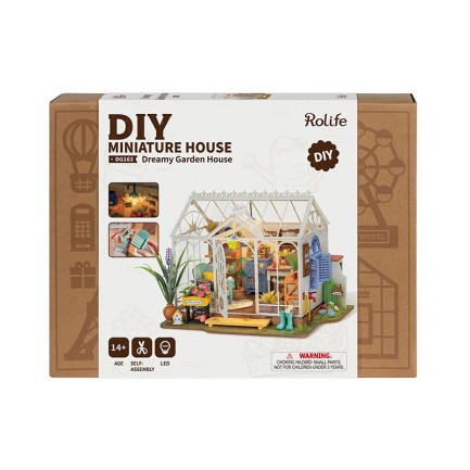 Rolife DG163 Rüya Gibi Bahçe Evi (Dreamy Garden House) DIY Minyatür Maket Model Seti Mini Dollhouse 3D Model Kit Detaylı Dekoratif Hobi Seti 3D Puzzle Tiny House - Thumbnail