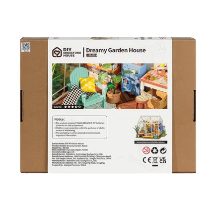 Rolife DG163 Rüya Gibi Bahçe Evi (Dreamy Garden House) DIY Minyatür Maket Model Seti Mini Dollhouse 3D Model Kit Detaylı Dekoratif Hobi Seti 3D Puzzle Tiny House - Thumbnail