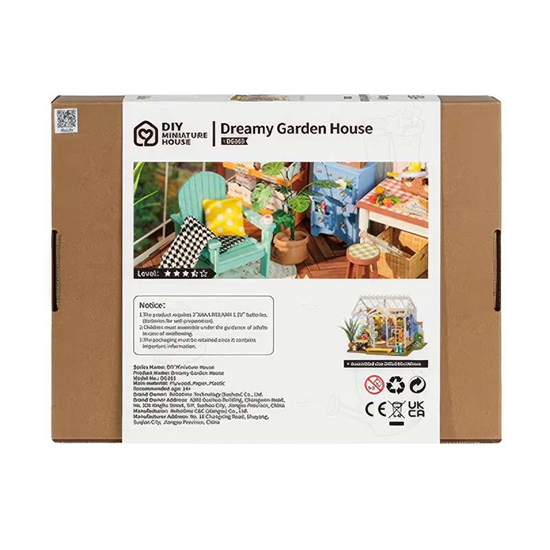 Rolife DG163 Rüya Gibi Bahçe Evi (Dreamy Garden House) DIY Minyatür Maket Model Seti Mini Dollhouse 3D Model Kit Detaylı Dekoratif Hobi Seti 3D Puzzle Tiny House