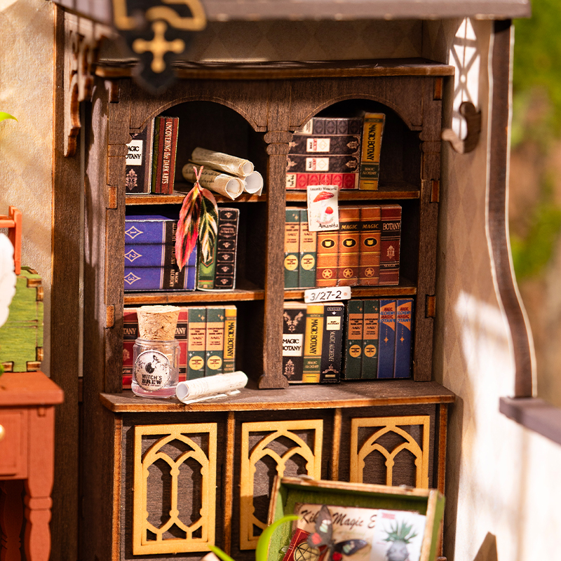Rolife DG166 The Magic Study DIY Minyatür Maket Model Seti Mini Dollhouse 3D Model Kit Detaylı Dekoratif Hobi Seti 3D Puzzle Tiny House