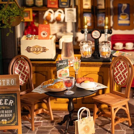 Rolife DG167 Tipsy Restaurant DIY Miniature House - Thumbnail