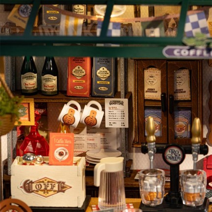 Rolife DG167 Tipsy Restaurant DIY Miniature House - Thumbnail