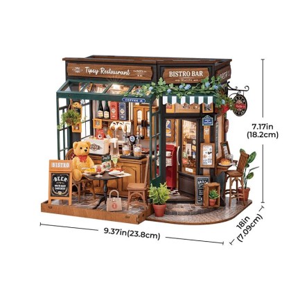 Rolife DG167 Tipsy Restaurant DIY Miniature House - Thumbnail