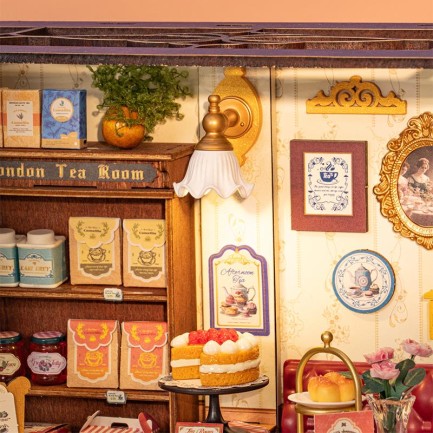 Rolife DG171 Leisure Time Tea Room DIY Miniature House - Thumbnail
