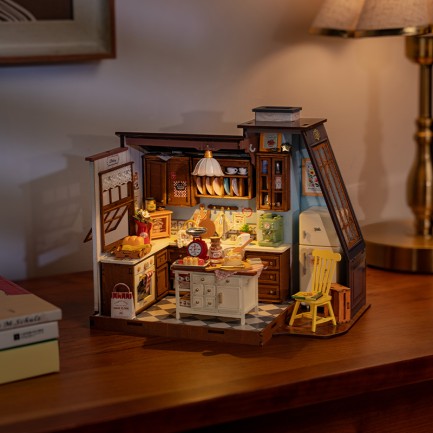 Rolife DG172 Mutfak Odası (Baking Kitchen) DIY Minyatür Maket Model Seti Mini Dollhouse 3D Model Kit Detaylı Dekoratif Hobi Seti 3D Puzzle Tiny House - Thumbnail
