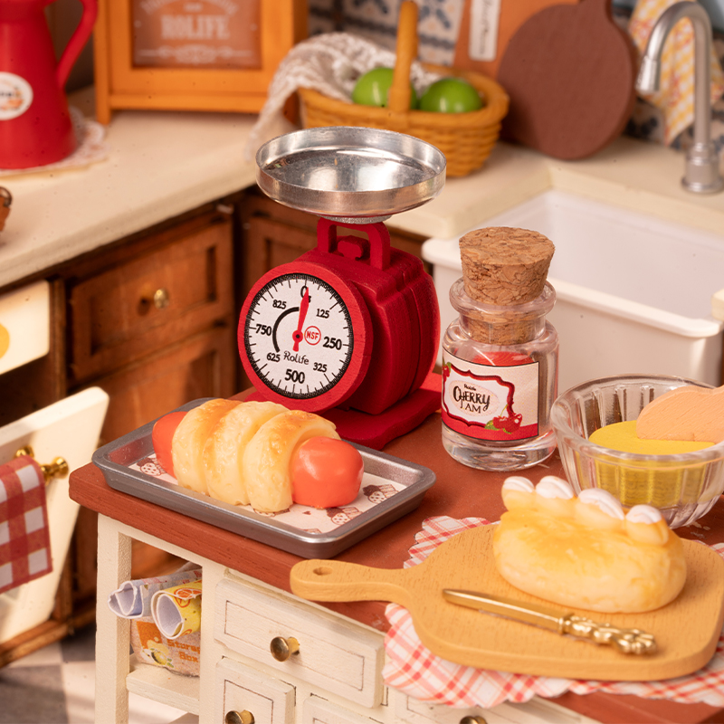 Rolife DG172 Mutfak Odası (Baking Kitchen) DIY Minyatür Maket Model Seti Mini Dollhouse 3D Model Kit Detaylı Dekoratif Hobi Seti 3D Puzzle Tiny House