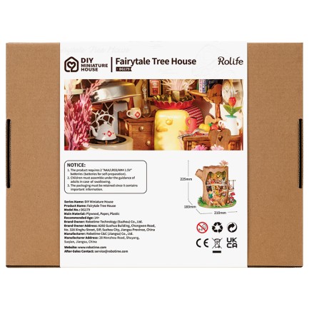 Rolife DG179 Masal Ağaç Evi (Fairytale Tree House) DIY Minyatür Maket Model Seti Mini Dollhouse 3D Model Kit Detaylı Dekoratif Hobi Seti 3D Puzzle Tiny House - Thumbnail