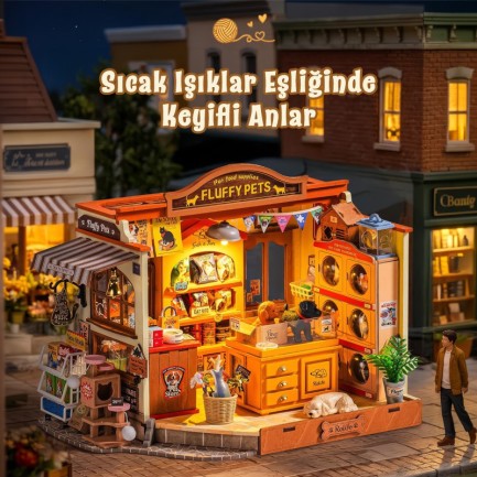Rolife DG185 Fluffy Friends Hub 3D Wooden Puzzle - Thumbnail