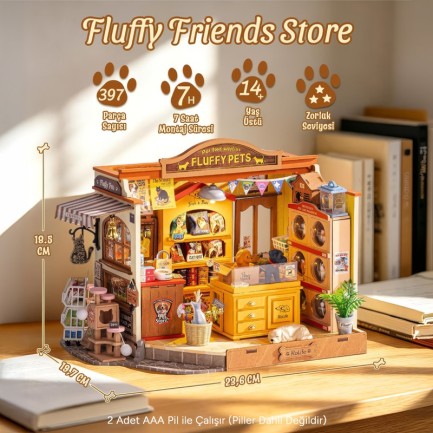 Rolife DG185 Fluffy Friends Hub 3D Wooden Puzzle - Thumbnail