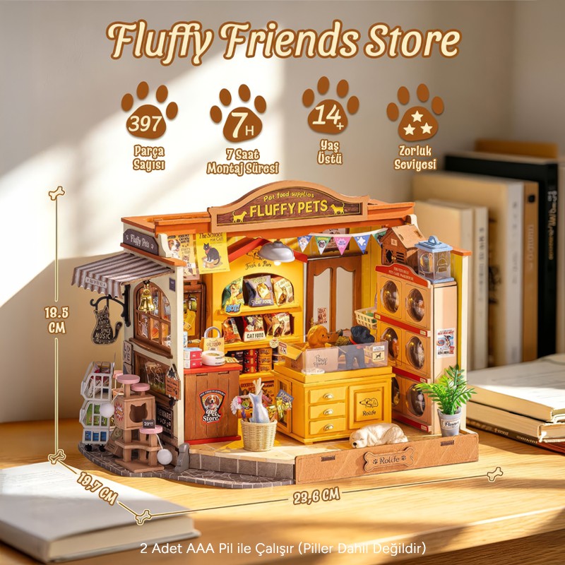 Rolife DG185 Fluffy Friends Hub 3D Wooden Puzzle