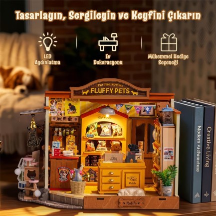 Rolife DG185 Fluffy Friends Hub 3D Wooden Puzzle - Thumbnail