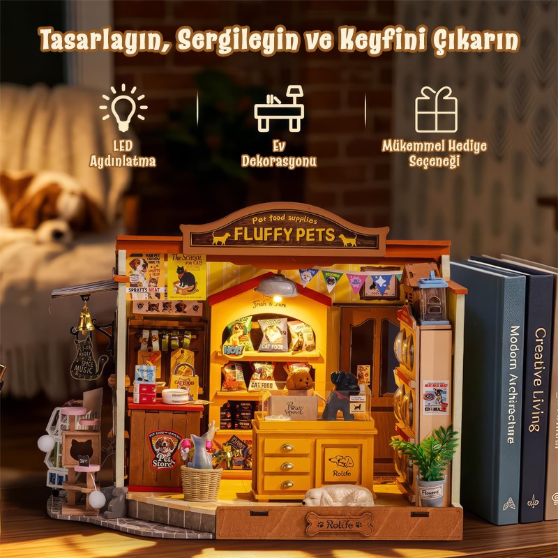 Rolife DG185 Fluffy Friends Hub 3D Wooden Puzzle