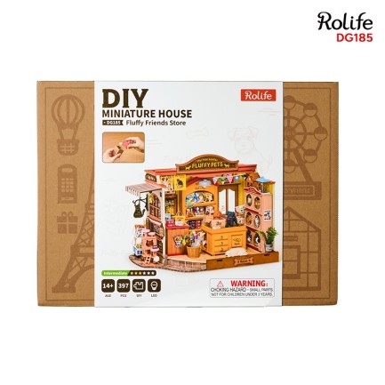 Rolife DG185 Fluffy Friends Hub 3D Wooden Puzzle - Thumbnail