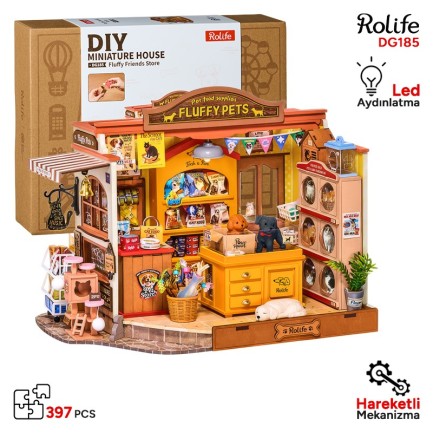 Rolife - Rolife DG185 Fluffy Friends Hub 3D Wooden Puzzle