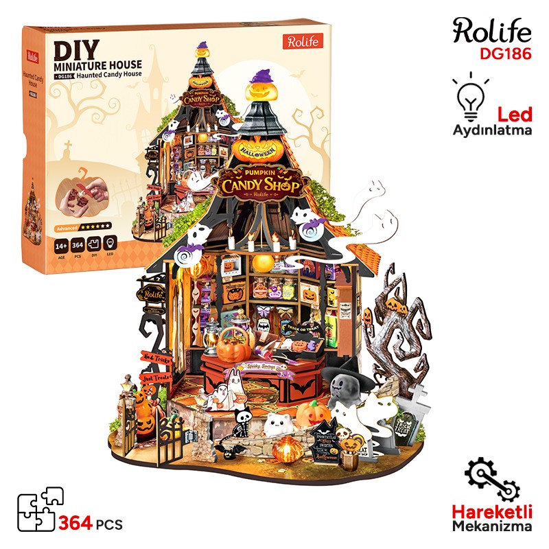 Rolife DG186 Haunted Candy House 3D Wooden Puzzle