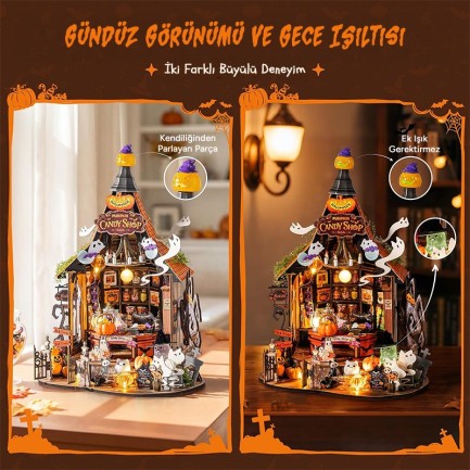 Rolife DG186 Haunted Candy House 3D Wooden Puzzle - Thumbnail
