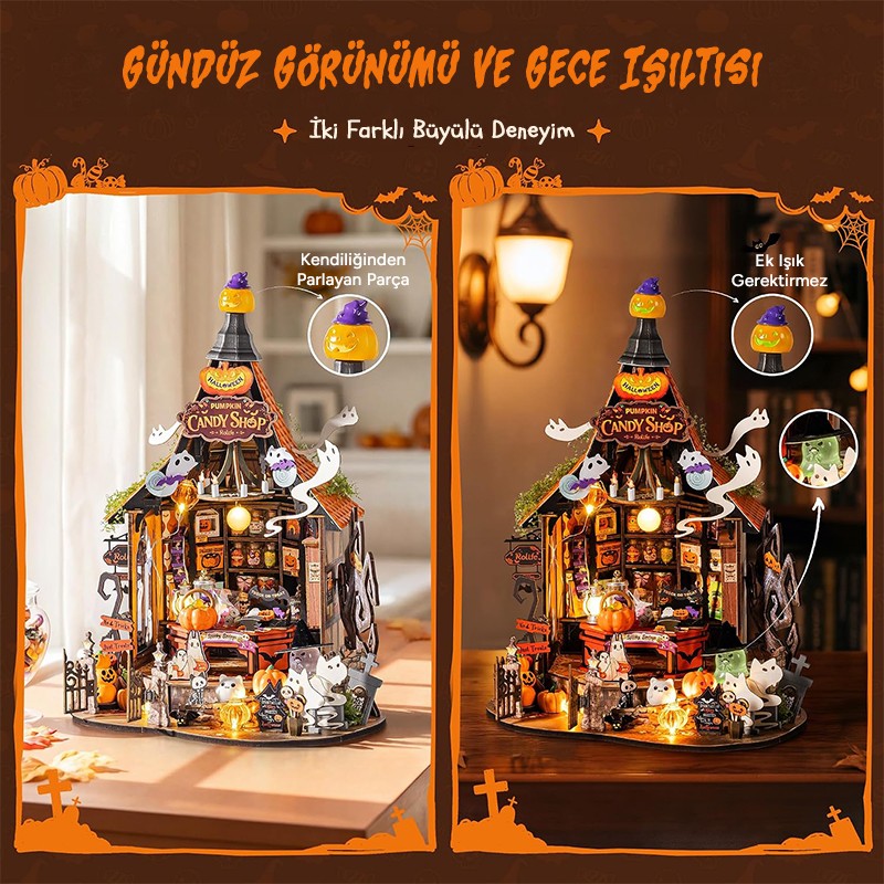 Rolife DG186 Haunted Candy House 3D Wooden Puzzle