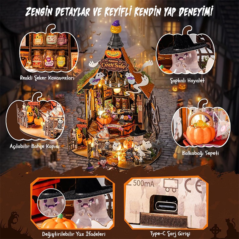 Rolife DG186 Haunted Candy House 3D Wooden Puzzle