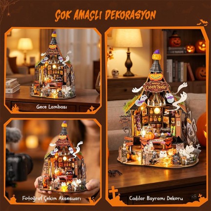 Rolife DG186 Haunted Candy House 3D Wooden Puzzle - Thumbnail
