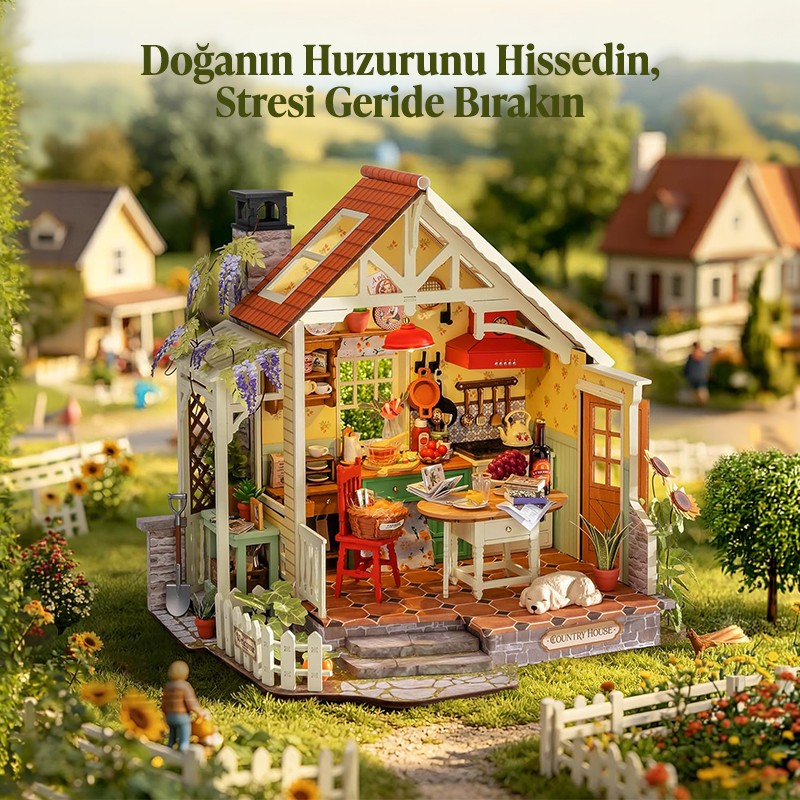 Rolife DH101 Sunlit Farmhouse Kitchen 3D Wooden Puzzle