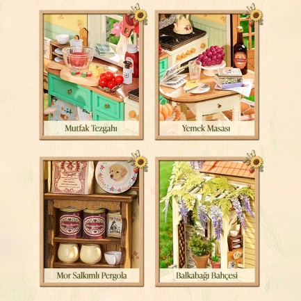 Rolife DH101 Sunlit Farmhouse Kitchen 3D Wooden Puzzle - Thumbnail