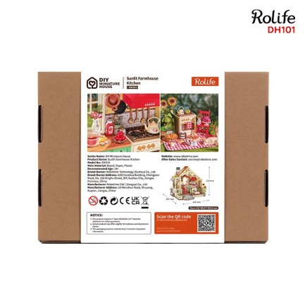 Rolife DH101 Sunlit Farmhouse Kitchen 3D Wooden Puzzle - Thumbnail