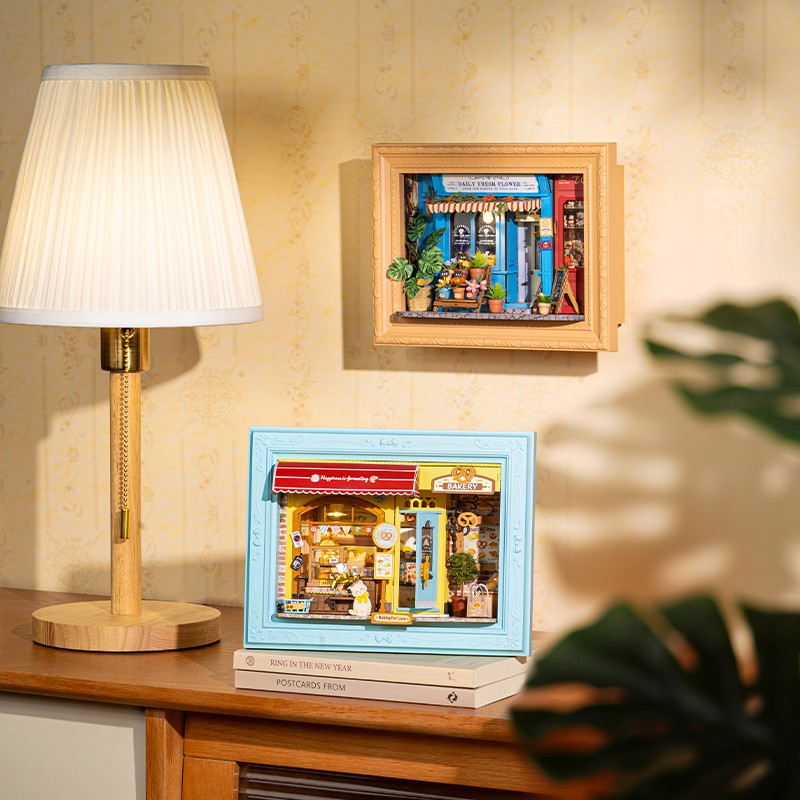 Rolife DP001 Fluffy Cat Bakery 3D Wooden Puzzle