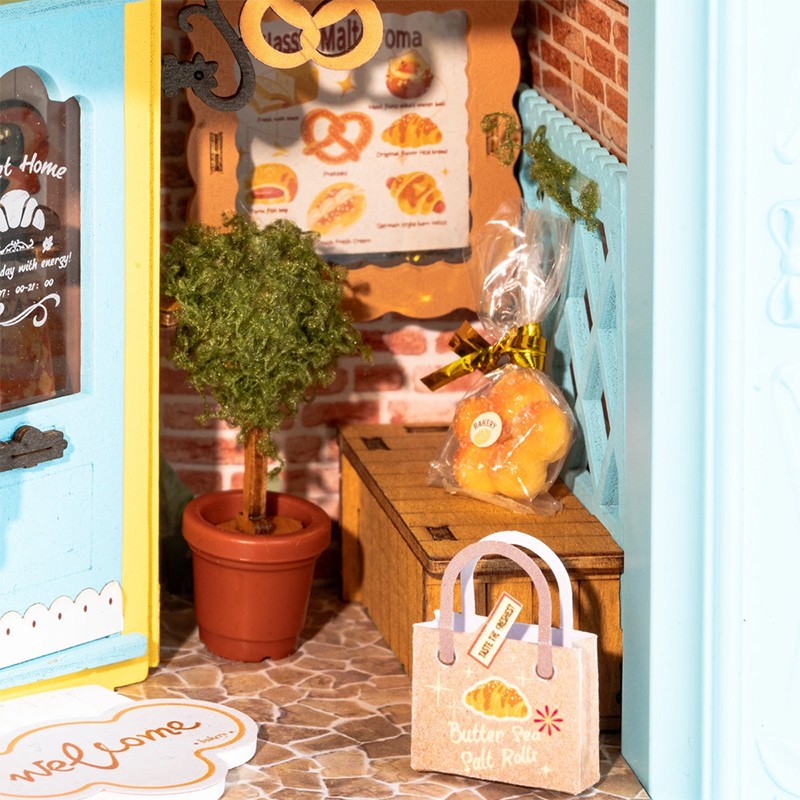 Rolife DP001 Fluffy Cat Bakery 3D Wooden Puzzle