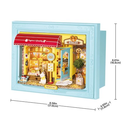 Rolife DP001 Fluffy Cat Bakery 3D Wooden Puzzle - Thumbnail