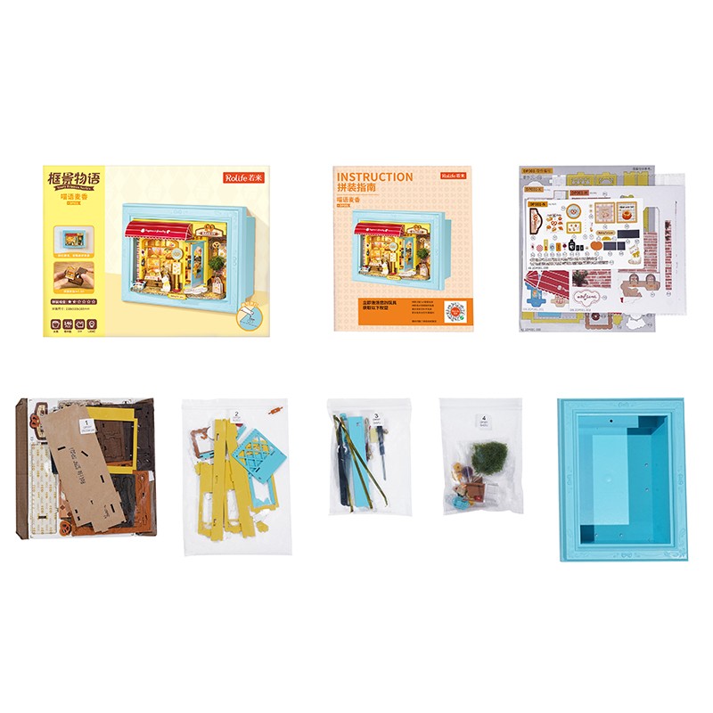 Rolife DP001 Fluffy Cat Bakery 3D Wooden Puzzle
