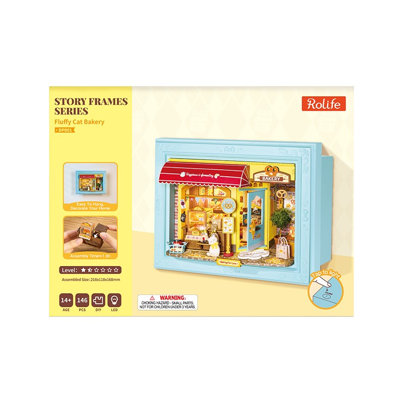 Rolife DP001 Fluffy Cat Bakery 3D Wooden Puzzle