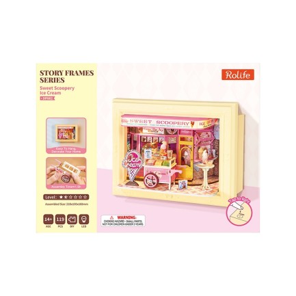 Rolife DP002 Sweet Scoopery Ice Cream 3D Wooden Puzzle - Thumbnail