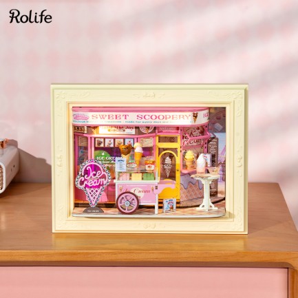 Rolife DP002 Sweet Scoopery Ice Cream 3D Wooden Puzzle - Thumbnail
