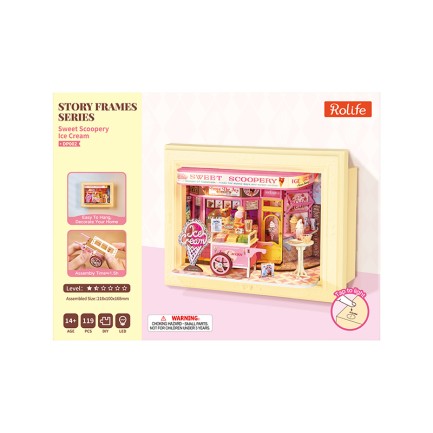 Rolife DP002 Sweet Scoopery Ice Cream 3D Wooden Puzzle - Thumbnail