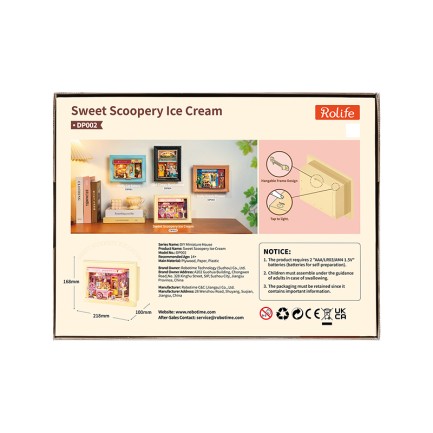 Rolife DP002 Sweet Scoopery Ice Cream 3D Wooden Puzzle - Thumbnail