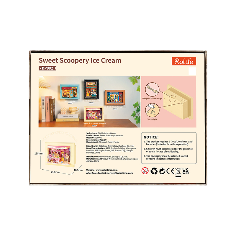 Rolife DP002 Sweet Scoopery Ice Cream 3D Wooden Puzzle