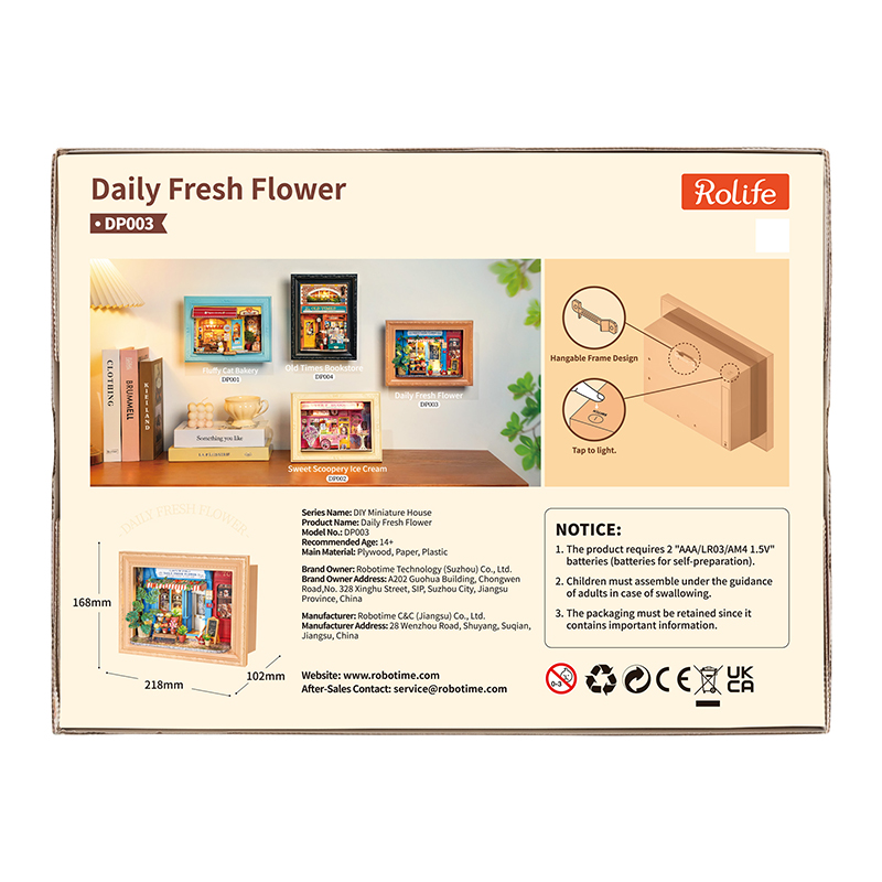 Rolife DP003 Daily Fresh Flower 3D Wooden Puzzle