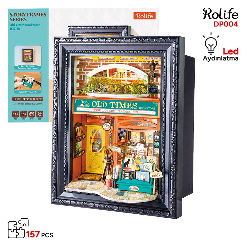 Rolife DP004 Old Times Bookstore 3D Wooden Puzzle