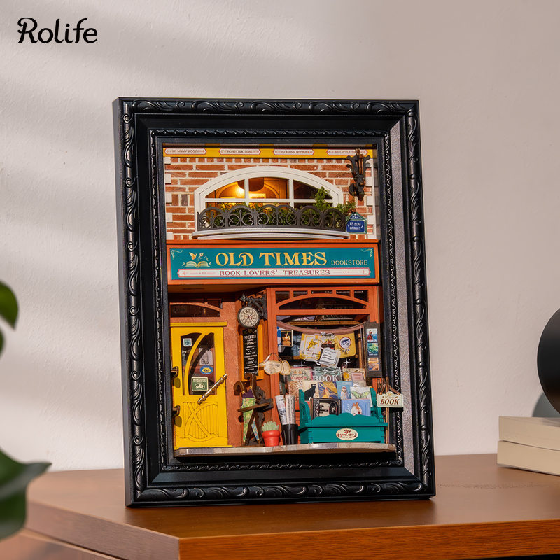 Rolife DP004 Old Times Bookstore 3D Wooden Puzzle