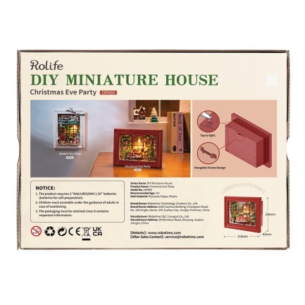 Rolife DP005 Christmas Eve Party 3D Wooden Puzzle - Thumbnail
