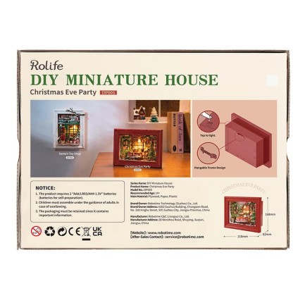 Rolife DP005 Christmas Eve Party 3D Wooden Puzzle - Thumbnail