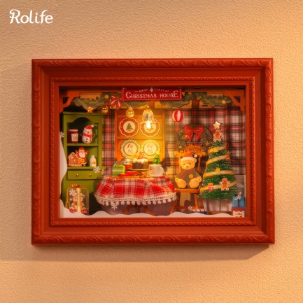 Rolife DP005 Christmas Eve Party 3D Wooden Puzzle - Thumbnail