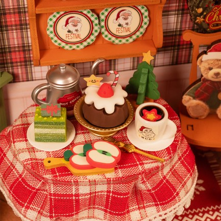 Rolife DP005 Christmas Eve Party 3D Wooden Puzzle - Thumbnail