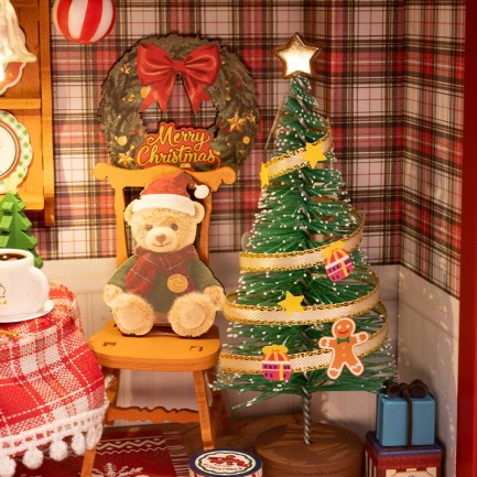 Rolife DP005 Christmas Eve Party 3D Wooden Puzzle - Thumbnail