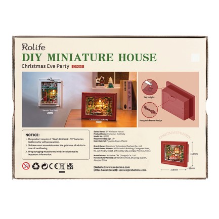 Rolife DP005 Christmas Eve Party 3D Wooden Puzzle - Thumbnail