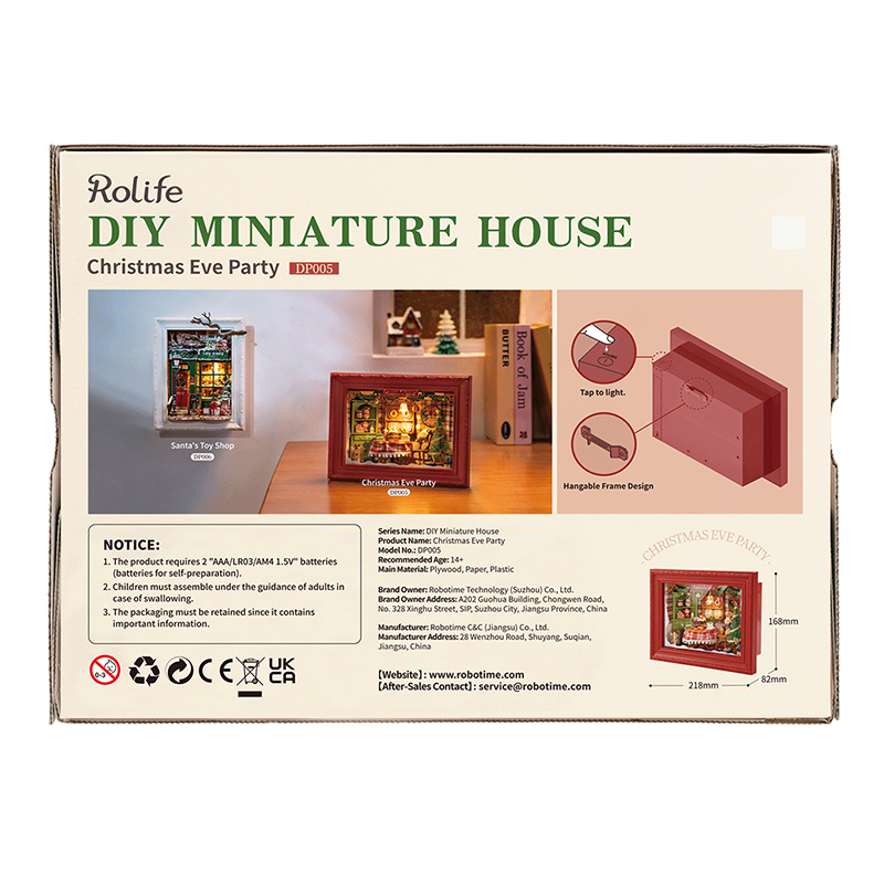 Rolife DP005 Christmas Eve Party 3D Wooden Puzzle